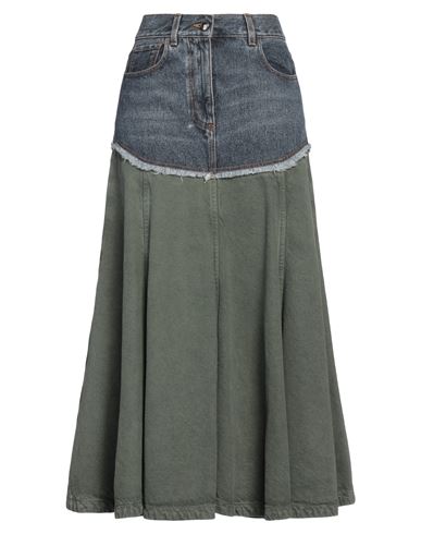 Shop Chloé Woman Denim Skirt Blue Size 6 Cotton, Hemp