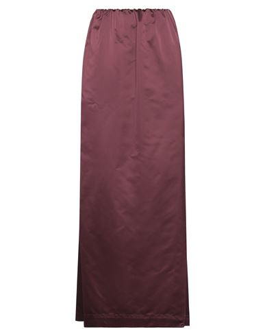 Sa Su Phi Woman Maxi Skirt Burgundy Size 4 Silk In Red