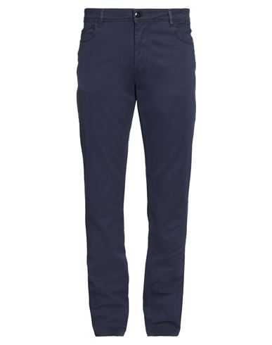 Shop Re-hash Re_hash Man Pants Navy Blue Size 35 Cotton, Lyocell, Elastane