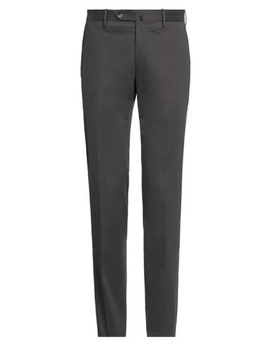 Shop Pt Torino Man Pants Lead Size 36 Cotton, Silk, Elastane In Grey