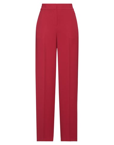 Shop Emme By Marella Woman Pants Burgundy Size 16 Polyester In Red