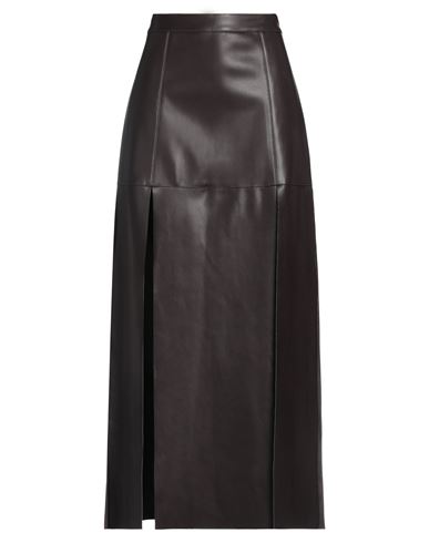 Jijil Woman Maxi Skirt Dark Brown Size 6 Polyester