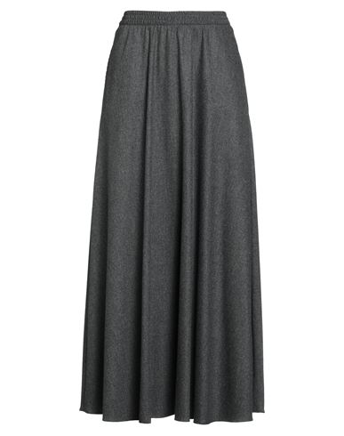 Emporio Armani Woman Maxi Skirt Charcoal Size 12 Virgin Wool, Cashmere, Elastane