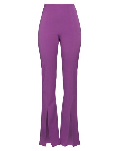 Shop Amen Woman Pants Purple Size 10 Polyester, Viscose, Elastane