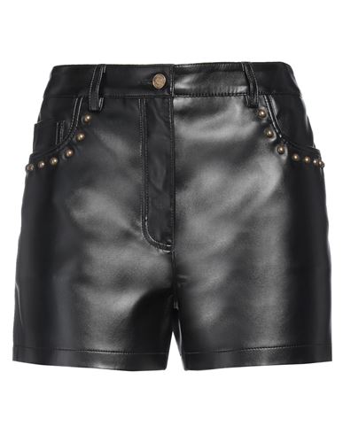 Shop Moschino Jeans Woman Shorts & Bermuda Shorts Black Size 8 Polyester, Polyurethane Resin