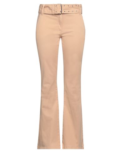 Moschino Woman Pants Sand Size 12 Cotton, Elastane In Beige