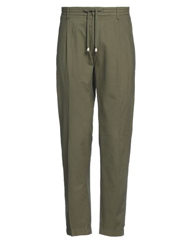 Yan Simmon Man Pants Military Green Size 36 Cotton, Lycra