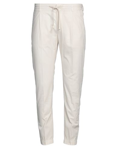 Yan Simmon Man Pants Light Grey Size 36 Cotton, Lycra In White