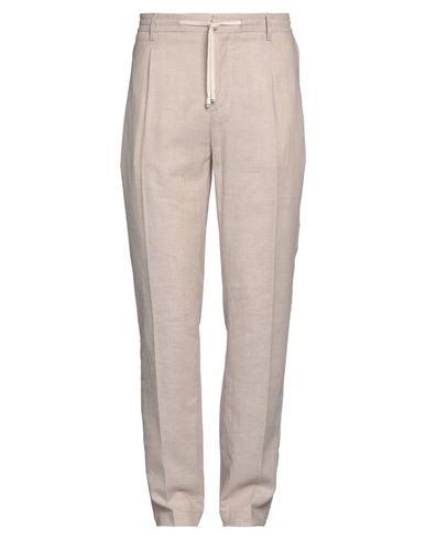 Shop Yan Simmon Man Pants Beige Size 38 Cotton, Linen