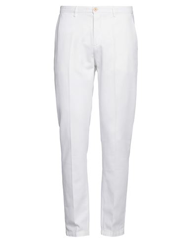 Yan Simmon Man Pants White Size 36 Cotton, Linen