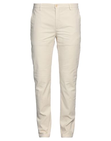 Yan Simmon Man Pants Ivory Size 38 Cotton, Elastane In White