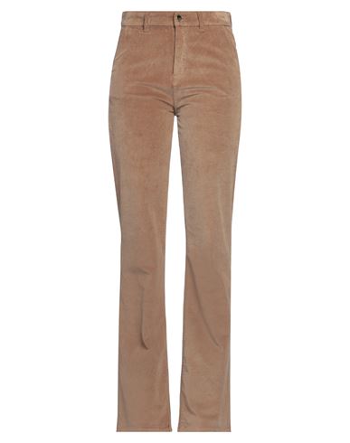 Shop Kaos Jeans Woman Pants Camel Size 28 Cotton, Elastane In Beige