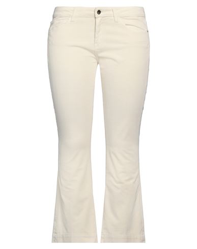 Kaos Jeans Woman Pants Ivory Size 31 Cotton, Elastane In White