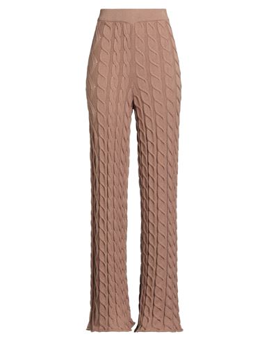 Akep Woman Pants Camel Size 8 Viscose, Polyester, Polyamide In Sand