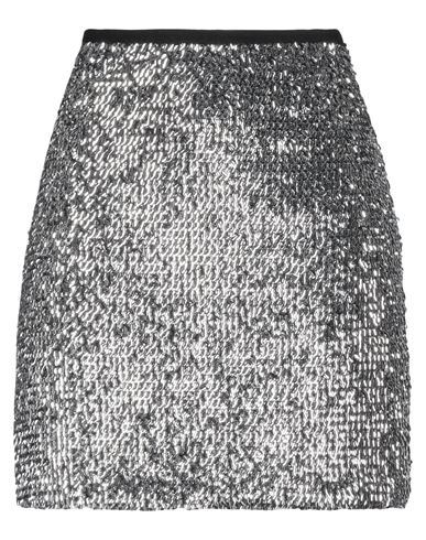 Jijil Woman Mini Skirt Silver Size 6 Polyester In Metallic