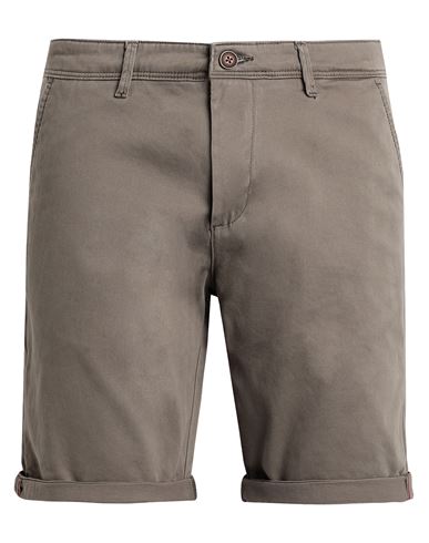 Jack & Jones Man Shorts & Bermuda Shorts Dove Grey Size M Cotton, Recycled Cotton, Elastane