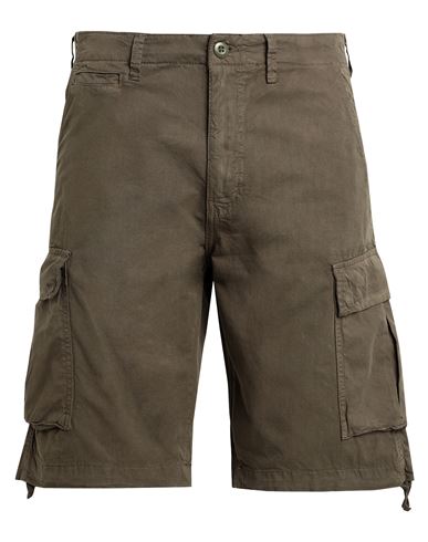 Jack & Jones Man Shorts & Bermuda Shorts Military Green Size Xl Cotton