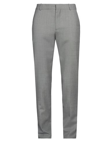 Alexander Mcqueen Man Pants Grey Size 34 Wool In Gray