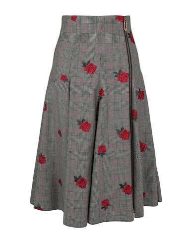 Shop Versace Floral Embroidered Plaid Skirt Woman Midi Skirt Multicolored Size 4 Virgin Wool, Mohair Wool In Fantasy
