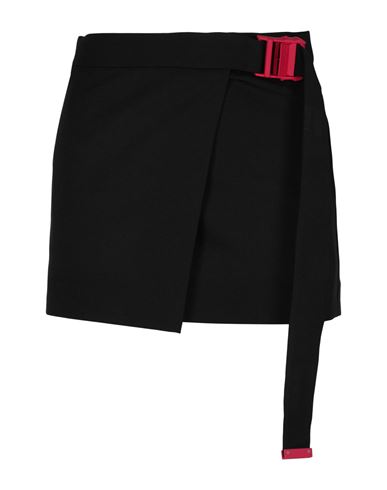 Off-white Wool Blend Mini Skirt Woman Mini Skirt Black Size 6 Polyester, Virgin Wool, Lycra