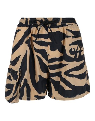 Shop Off-white Athletic Zebra Nylon Shorts Woman Shorts & Bermuda Shorts Multicolored Size 6 Polyamide In Fantasy