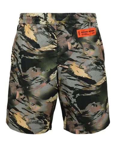Shop Heron Preston Camouflage Track Shorts Man Shorts & Bermuda Shorts Multicolored Size Xxl Polyamide In Fantasy