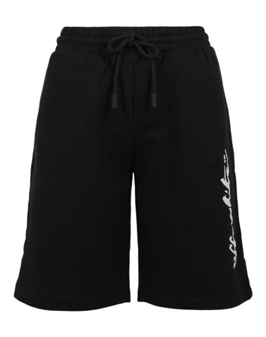 Shop Off-white Painter Logo Sweat Shorts Woman Shorts & Bermuda Shorts Black Size Xl Cotton