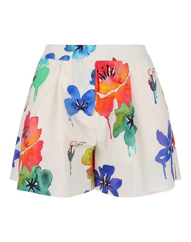 Off-white Floral Printed Shorts Woman Shorts & Bermuda Shorts Multicolored Size 6 Cotton