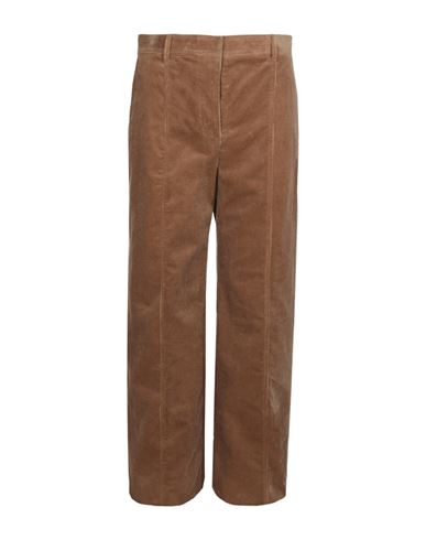 Shop Burberry High-rise Flared Corduroy Pants Woman Pants Brown Size 8 Cotton