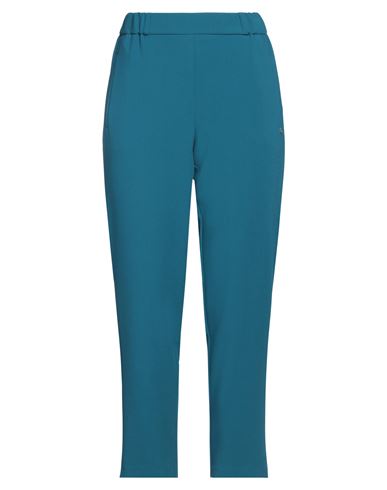 Ottod'ame Woman Pants Deep Jade Size 6 Polyester, Viscose, Elastane In Blue