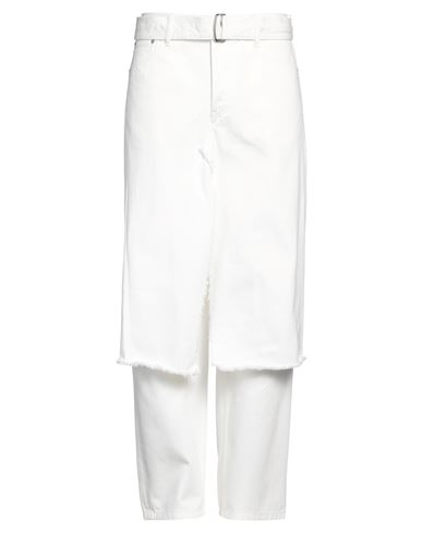 Dries Van Noten Man Jeans White Size 32 Cotton