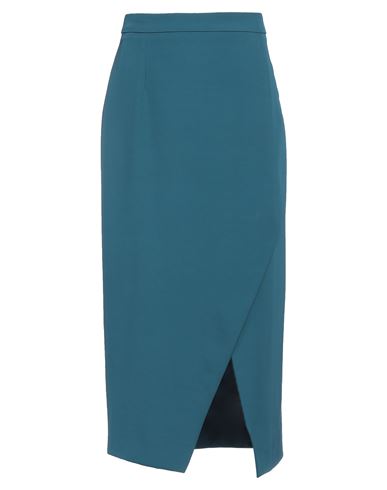 Jijil Woman Midi Skirt Deep Jade Size 10 Polyester, Elastane In Blue