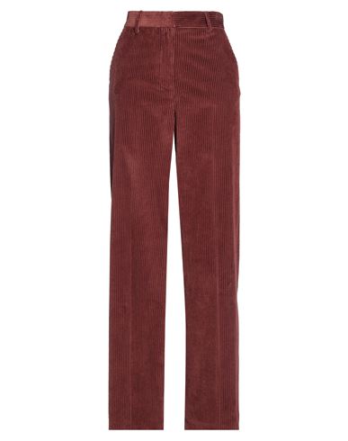 Weekend Max Mara Woman Pants Brown Size 10 Cotton In Red