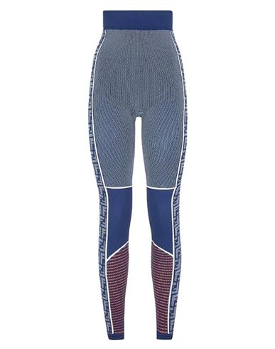 Fendi Ski Leggings Woman Leggings Blue Size L Polyamide