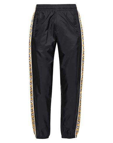 Shop Versace Black Side-stripe Track Pants Man Pants Black Size 34 Polyamide