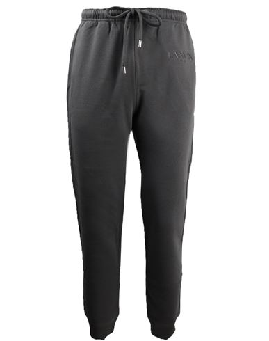 Lanvin Joggers Man Pants Grey Size L Cotton In Black