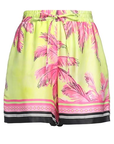 ERMANNO SCERVINO ERMANNO SCERVINO WOMAN SHORTS & BERMUDA SHORTS ACID GREEN SIZE 4 VISCOSE 