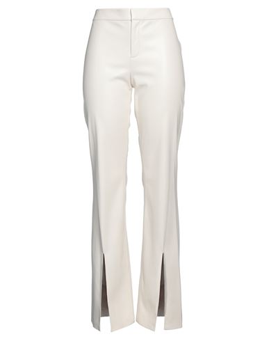 Shop Alice And Olivia Alice + Olivia Woman Pants Ivory Size 6 Polyurethane, Polyester In White