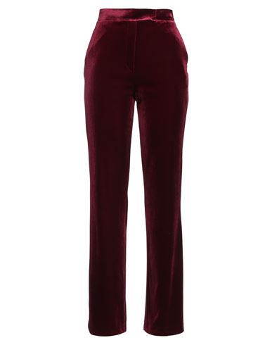 Actualee Woman Pants Burgundy Size 10 Polyester, Elastane In Red