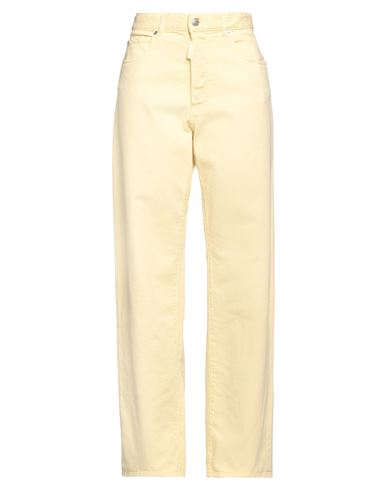 Shop Dsquared2 Woman Jeans Pastel Yellow Size 2 Cotton, Elastane