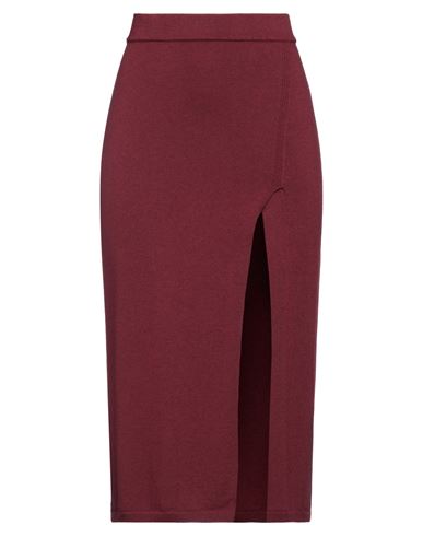 Vicolo Woman Midi Skirt Burgundy Size Onesize Viscose, Polyamide, Wool, Cashmere