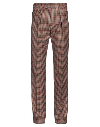 Lardini Man Pants Camel Size 38 Wool In Brown