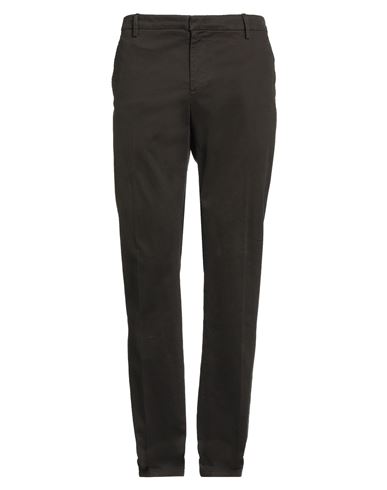 Dondup Man Pants Chocolate Brown Size 36 Cotton, Elastane In Black