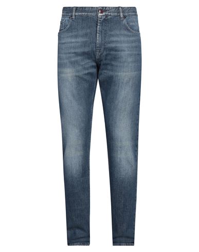 Isaia Man Jeans Blue Size 30 Cotton, Elastane