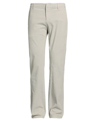 Dondup Man Pants Light Grey Size 35 Cotton, Elastane In Gold