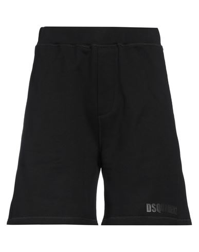DSQUARED2 DSQUARED2 MAN SHORTS & BERMUDA SHORTS BLACK SIZE S COTTON 
