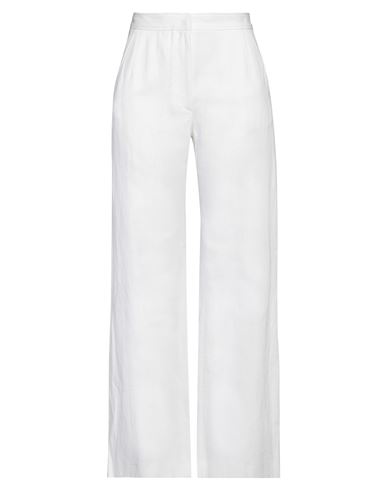 DRIES VAN NOTEN DRIES VAN NOTEN WOMAN JEANS WHITE SIZE 10 COTTON, LINEN