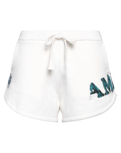Amiri Woman Shorts & Bermuda Shorts White Size M Cotton, Cashmere