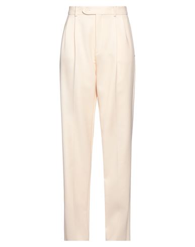 Shop Sportmax Woman Pants Cream Size 8 Virgin Wool, Elastane In White