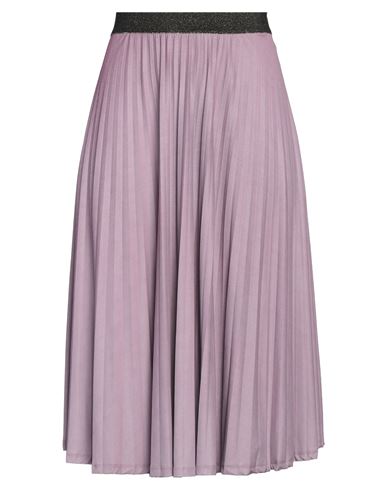 I Blues Woman Midi Skirt Lilac Size 8 Polyester, Elastane In Pink